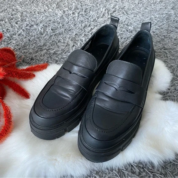SIMONS Lug-sole platform penny loafers - Picture 3 of 12